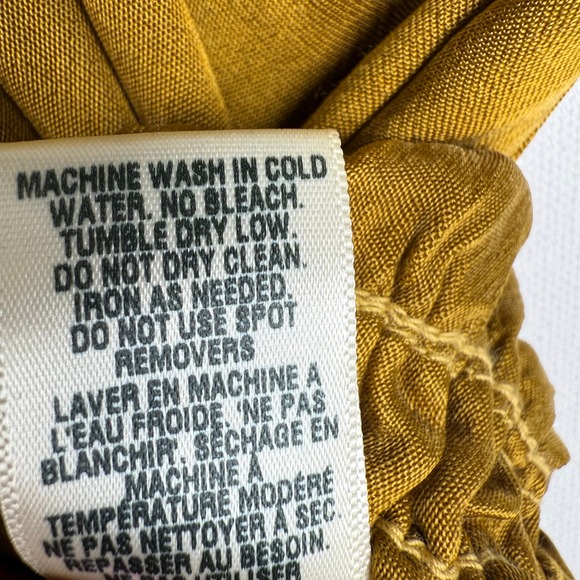 Bella Dahl Yellow Gold Long Sleeve Blouse Top Size Large - Picture 12 of 14